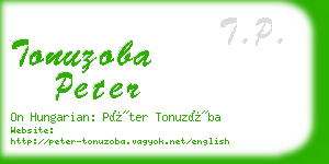 tonuzoba peter business card